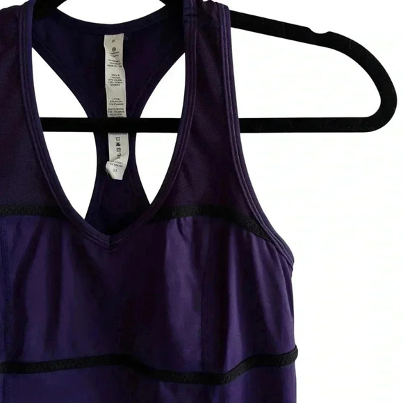 Lululemon Athletica Purple Commit Tank Top Stretch Athleisure Size 6 - Picture 6 of 9